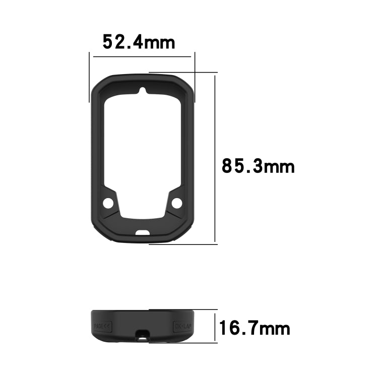 For Bryton Rider 430 / 320 Universal Silicone Protective Case Cover(Black) - Watch Case by buy2fix | Online Shopping UK | buy2fix