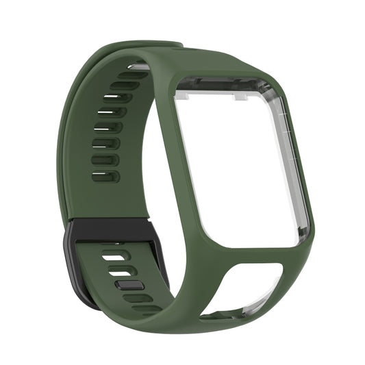 For Tomtom 4 Silicone Watch Band(Dark Green) - Watch Bands by buy2fix | Online Shopping UK | buy2fix