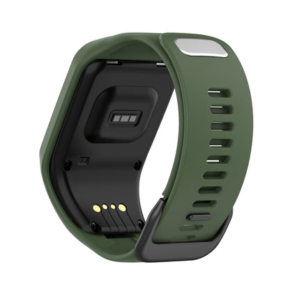 For Tomtom 4 Silicone Watch Band(Dark Green) - Watch Bands by buy2fix | Online Shopping UK | buy2fix