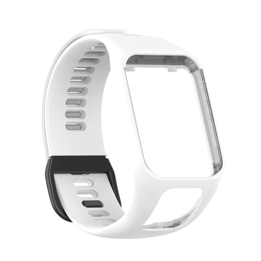 For Tomtom 4 Silicone Watch Band(White) - Watch Bands by buy2fix | Online Shopping UK | buy2fix