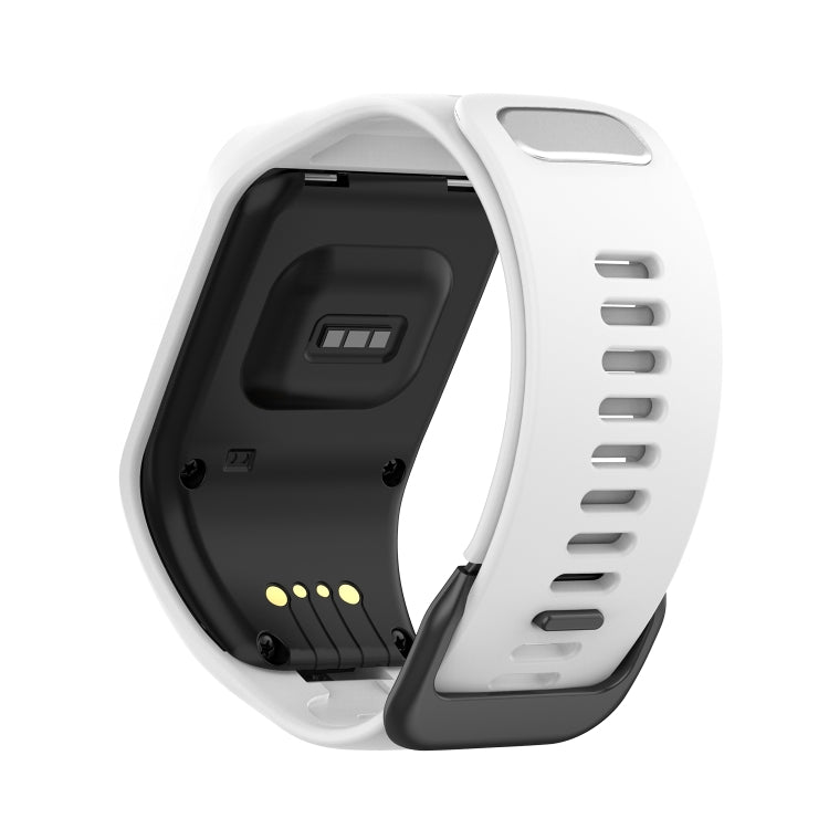 For Tomtom 4 Silicone Watch Band(White) - Watch Bands by buy2fix | Online Shopping UK | buy2fix