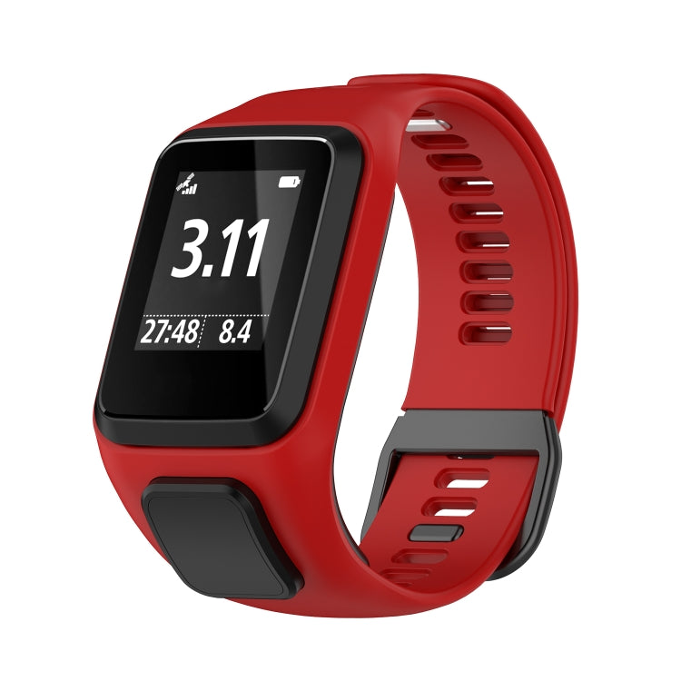 For Tomtom 4 Silicone Watch Band(Red) - Watch Bands by buy2fix | Online Shopping UK | buy2fix