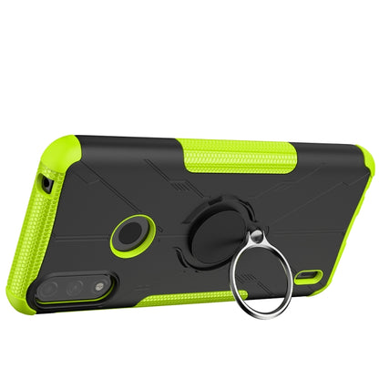 For Motorola Moto E7 Power Armor Bear Shockproof PC + TPU Protective Case with Ring Holder(Green) - Motorola Cases by buy2fix | Online Shopping UK | buy2fix