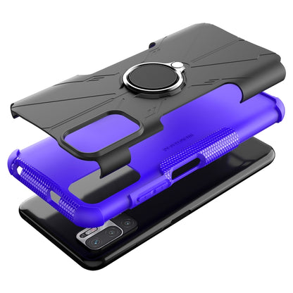 For Xiaomi Redmi Note 10 5G Armor Bear Shockproof PC + TPU Protective Case with Ring Holder(Purple) - Xiaomi Cases by buy2fix | Online Shopping UK | buy2fix