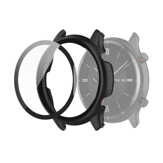 For Amazfit GTR 2 eSIM Tempered glass + PC Integrated Protective Case(Black) - Watch Cases by buy2fix | Online Shopping UK | buy2fix