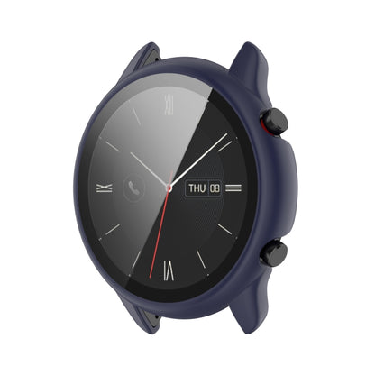 For Amazfit GTR 2 eSIM Tempered glass + PC Integrated Protective Case(Blue) - Watch Cases by buy2fix | Online Shopping UK | buy2fix