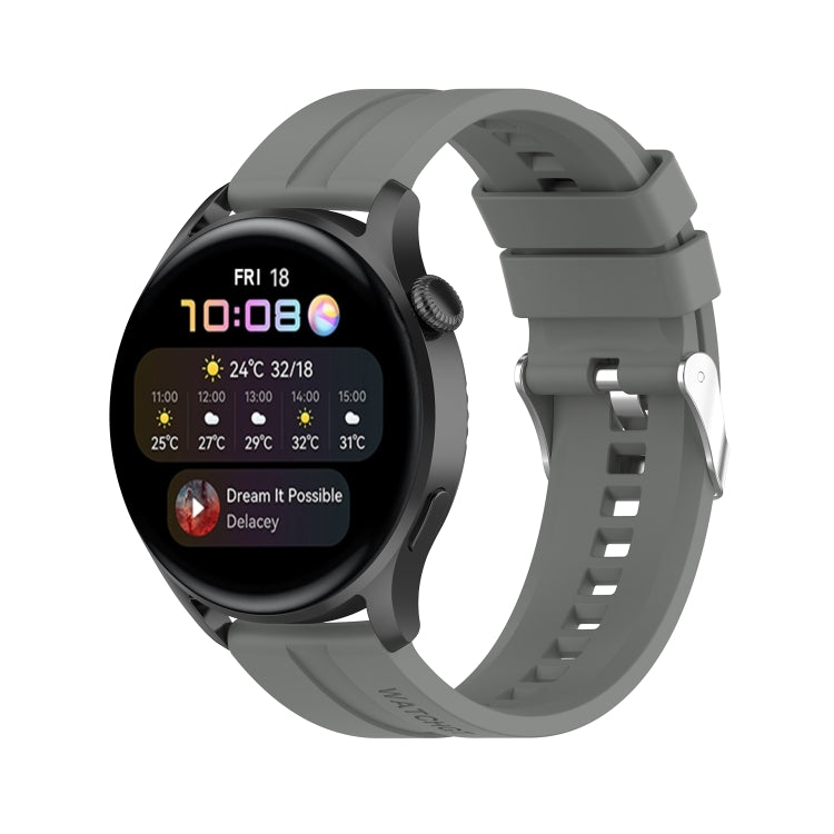 For Huawei Watch 3 / 3 Pro Silicone Watch Band(Grey) by buy2fix