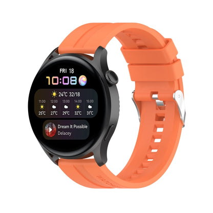 For Huawei Watch 3 / 3 Pro Silicone Watch Band(Vitality Orange) by buy2fix