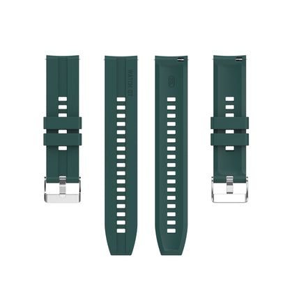 For Huawei Watch 3 / 3 Pro Silicone Watch Band(Dark Green) by buy2fix