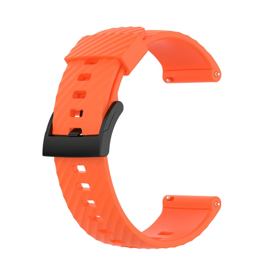 For Suunto 7 24mm Solid Color Silicone Watch Band(Orange) -  by buy2fix | Online Shopping UK | buy2fix