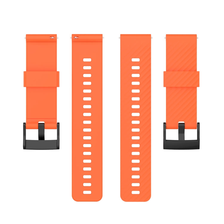 For Suunto 7 24mm Solid Color Silicone Watch Band(Orange) -  by buy2fix | Online Shopping UK | buy2fix