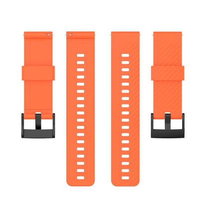 For Suunto 7 24mm Solid Color Silicone Watch Band(Orange) -  by buy2fix | Online Shopping UK | buy2fix
