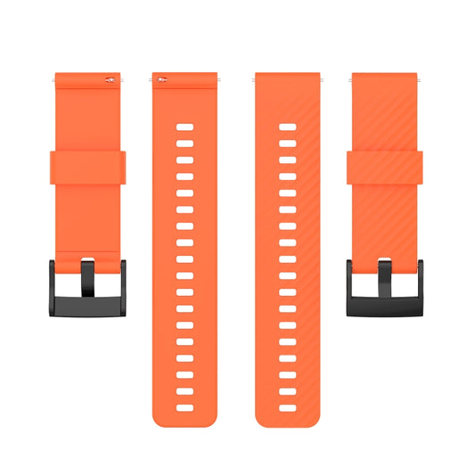 For Suunto 7 24mm Solid Color Silicone Watch Band(Orange) -  by buy2fix | Online Shopping UK | buy2fix
