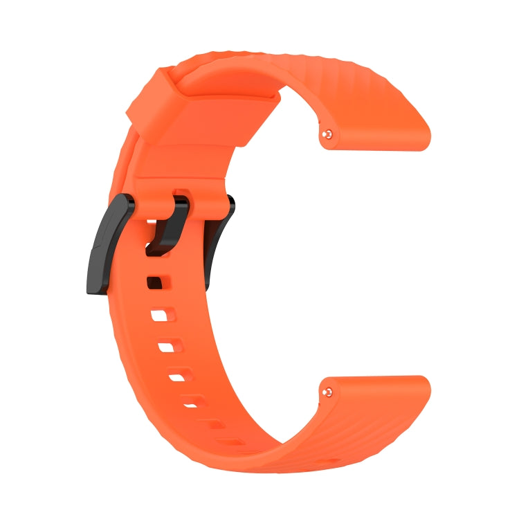 For Suunto 7 24mm Solid Color Silicone Watch Band(Orange) -  by buy2fix | Online Shopping UK | buy2fix