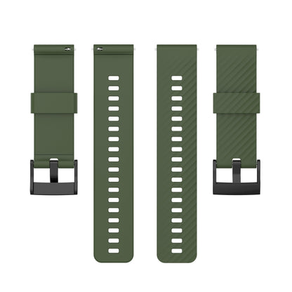 For Suunto 7 24mm Solid Color Silicone Watch Band(Army Green) -  by buy2fix | Online Shopping UK | buy2fix