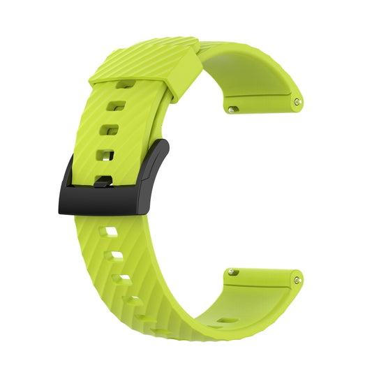For Suunto 7 24mm Solid Color Silicone Watch Band(Lime Green) -  by buy2fix | Online Shopping UK | buy2fix