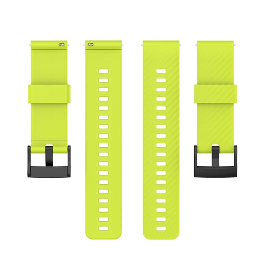 For Suunto 7 24mm Solid Color Silicone Watch Band(Lime Green) -  by buy2fix | Online Shopping UK | buy2fix