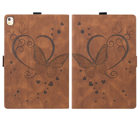 Love Butterfly Pattern For iPad 10.2 2021 / 2020 / 2019 Horizontal Flip Leather Case with Holder & Sleep / Wake-up Function / Air (2019) / 10.2 (2020)(Brown) by buy2fix