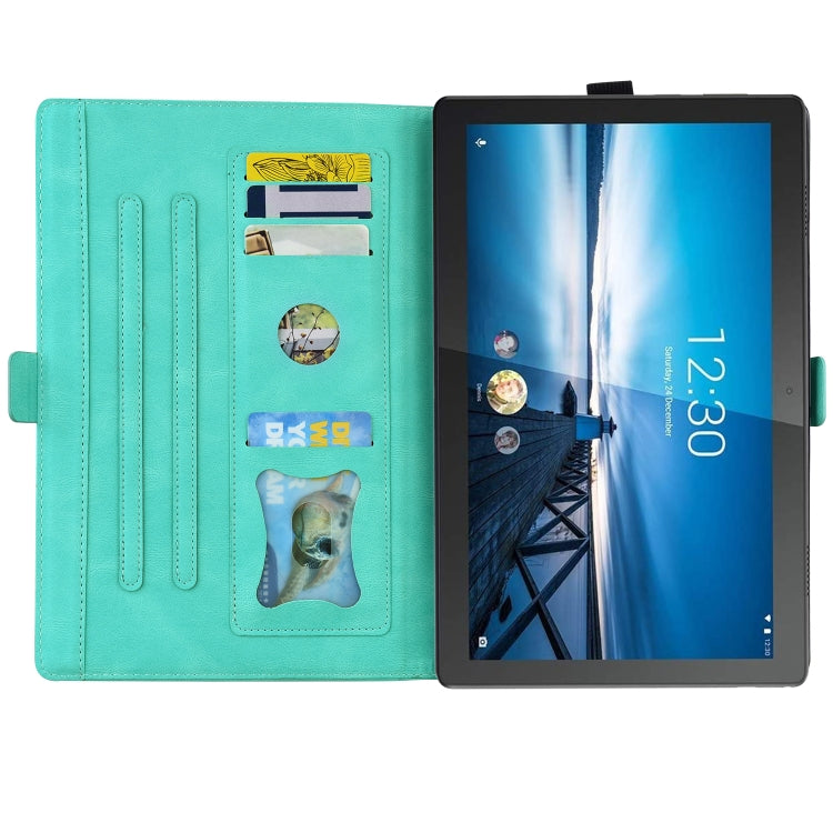For Lenovo Tab M10 10.1 inch Love Butterfly Pattern Horizontal Flip Leather Case with Holder(Green) - Lenovo by buy2fix | Online Shopping UK | buy2fix