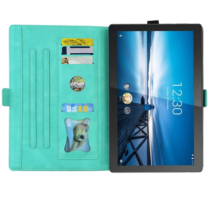 For Lenovo Tab M10 10.1 inch Love Butterfly Pattern Horizontal Flip Leather Case with Holder(Green) - Lenovo by buy2fix | Online Shopping UK | buy2fix