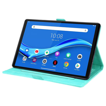 For Lenovo Tab M8(HD) / M8(FHD) TB-8505F Love Butterfly Pattern Horizontal Flip Leather Case with Holder(Green) - Lenovo by buy2fix | Online Shopping UK | buy2fix