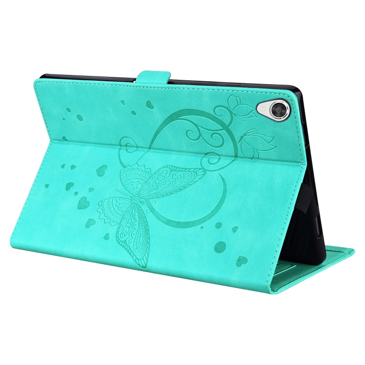 For Lenovo Tab M8(HD) / M8(FHD) TB-8505F Love Butterfly Pattern Horizontal Flip Leather Case with Holder(Green) - Lenovo by buy2fix | Online Shopping UK | buy2fix