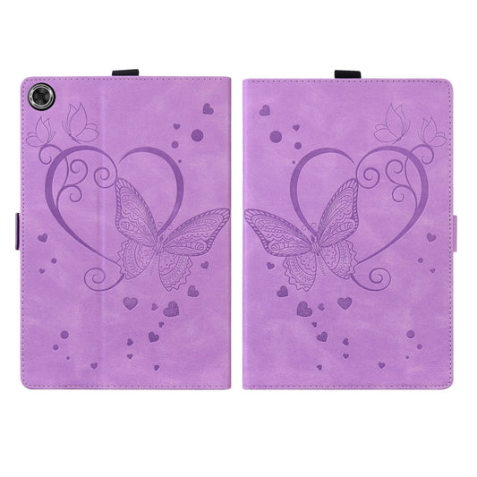 For Lenovo Tab M10 HD (Gen 2) 2020 10.1 TB-X306F Love Butterfly Pattern Horizontal Flip Leather Case with Holder(Purple) - Lenovo by buy2fix | Online Shopping UK | buy2fix
