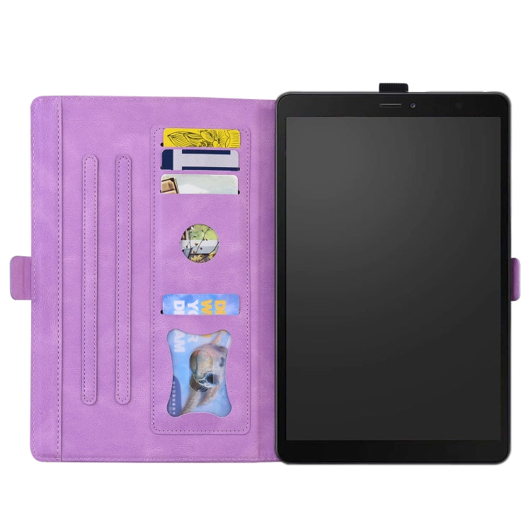 For Samsung Galaxy Tab A 8.0 (2019) SM-T290 SM-T295 Love Butterfly Pattern Horizontal Flip Leather Case with Holder(Purple) - Other Galaxy Tab PC by buy2fix | Online Shopping UK | buy2fix