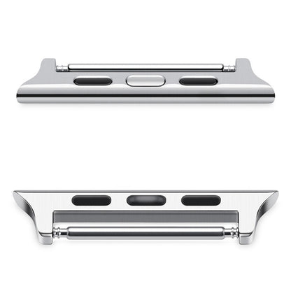 2 PCS Watchbands Stainless Steel Acoustic Ear Connector, Width: 22mm For Apple Watch Series 6 & SE & 5 & 4 44mm / 3 & 2 & 1 42mm(Silver) by buy2fix