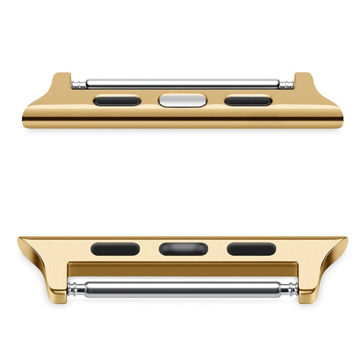 2 PCS Watchbands Stainless Steel Acoustic Ear Connector, Width: 22mm For Apple Watch Series 6 & SE & 5 & 4 44mm / 3 & 2 & 1 42mm(Gold) by buy2fix