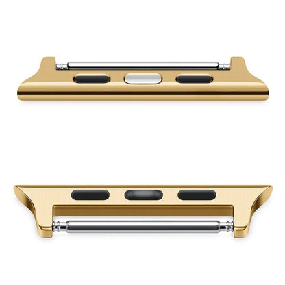 2 PCS Watchbands Stainless Steel Acoustic Ear Connector, Width: 22mm For Apple Watch Series 6 & SE & 5 & 4 44mm / 3 & 2 & 1 42mm(Gold) by buy2fix