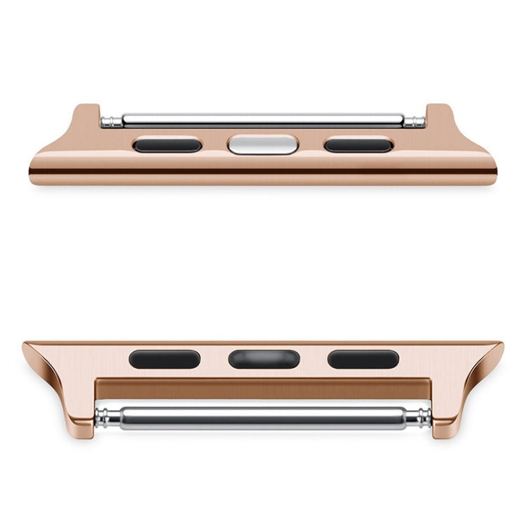 2 PCS Watchbands Stainless Steel Acoustic Ear Connector, Width: 22mm For Apple Watch Series 6 & SE & 5 & 4 44mm / 3 & 2 & 1 42mm(Rose Gold) by buy2fix