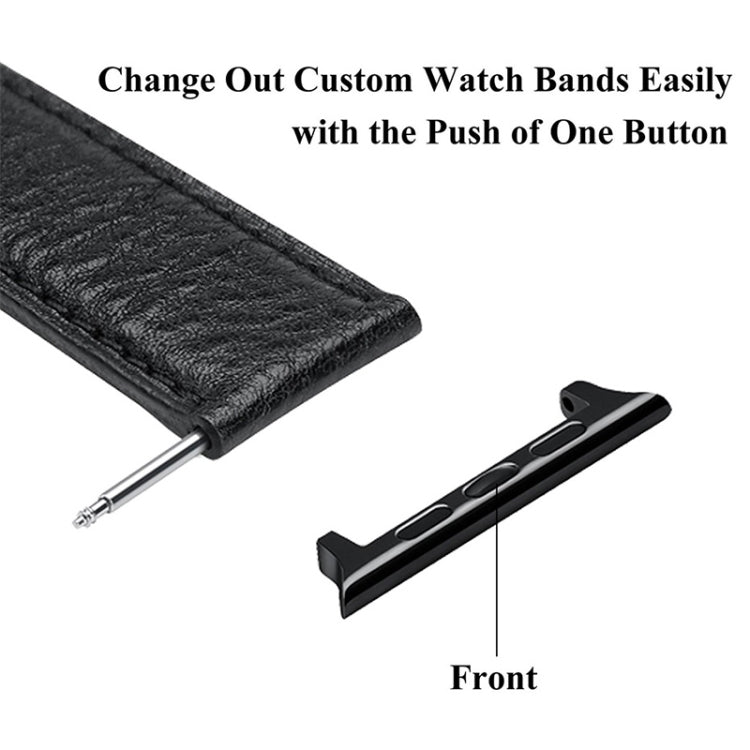 2 PCS Watchbands Stainless Steel Acoustic Ear Connector, Width: 22mm For Apple Watch Series 6 & SE & 5 & 4 44mm / 3 & 2 & 1 42mm(Silver) by buy2fix