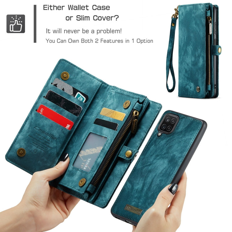 For Samsung Galaxy A12 CaseMe Detachable Multifunctional Horizontal Flip Leather Case, with Card Slot & Holder & Zipper Wallet & Photo Frame(Green) - Galaxy Phone Cases by CaseMe | Online Shopping UK | buy2fix
