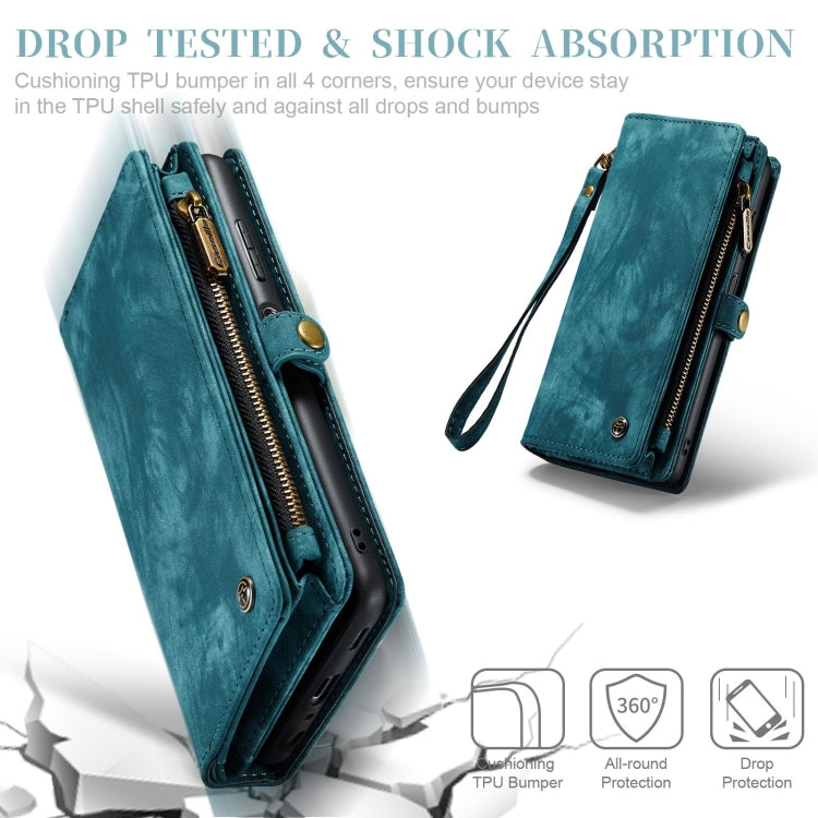 For Samsung Galaxy A12 CaseMe Detachable Multifunctional Horizontal Flip Leather Case, with Card Slot & Holder & Zipper Wallet & Photo Frame(Green) - Galaxy Phone Cases by CaseMe | Online Shopping UK | buy2fix
