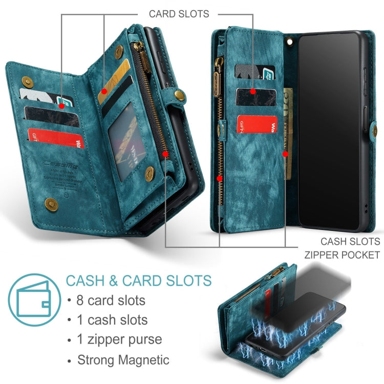 For Samsung Galaxy A12 CaseMe Detachable Multifunctional Horizontal Flip Leather Case, with Card Slot & Holder & Zipper Wallet & Photo Frame(Green) - Galaxy Phone Cases by CaseMe | Online Shopping UK | buy2fix