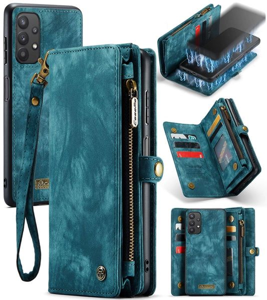 For Samsung Galaxy A32 5G CaseMe Detachable Multifunctional Horizontal Flip Leather Phone Case(Green) - Galaxy Phone Cases by CaseMe | Online Shopping UK | buy2fix