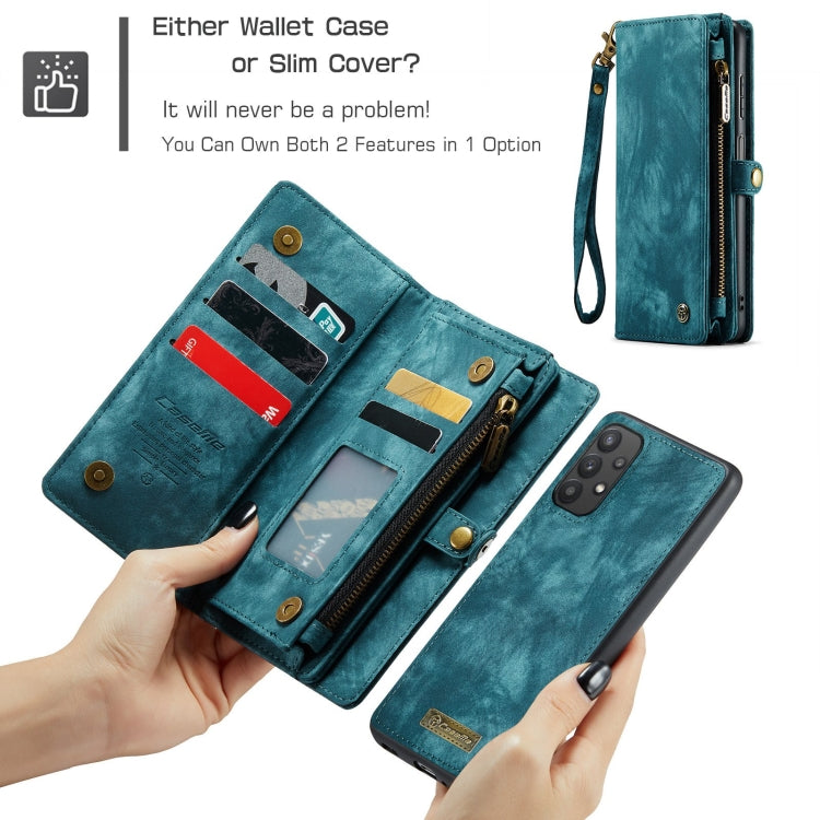 For Samsung Galaxy A32 5G CaseMe Detachable Multifunctional Horizontal Flip Leather Phone Case(Green) - Galaxy Phone Cases by CaseMe | Online Shopping UK | buy2fix