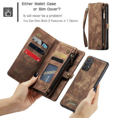 For Samsung Galaxy A32 5G CaseMe Detachable Multifunctional Horizontal Flip Leather Phone Case(Brown) by CaseMe