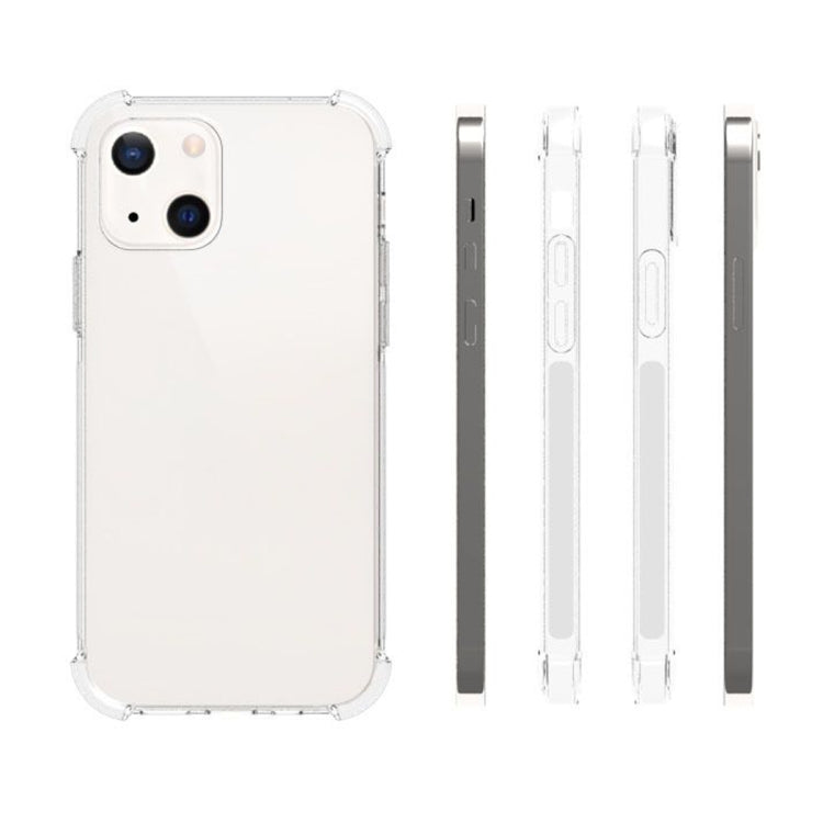 For iPhone 13 Shockproof Non-slip Waterproof Thickening TPU Protective Case(Transparent) - iPhone 13 Cases by buy2fix | Online Shopping UK | buy2fix
