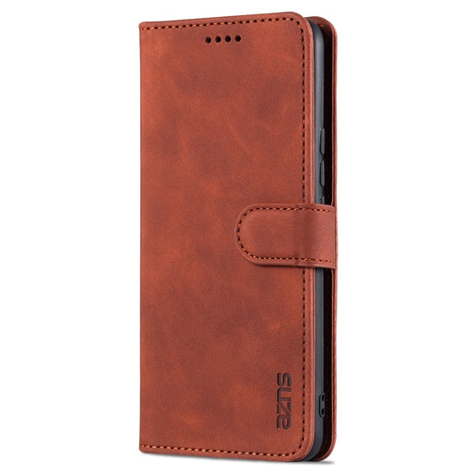 For vivo X60 AZNS Skin Feel Calf Texture Horizontal Flip Leather Case with Card Slots & Holder & Wallet(Brown) - vivo Cases by AZNS | Online Shopping UK | buy2fix