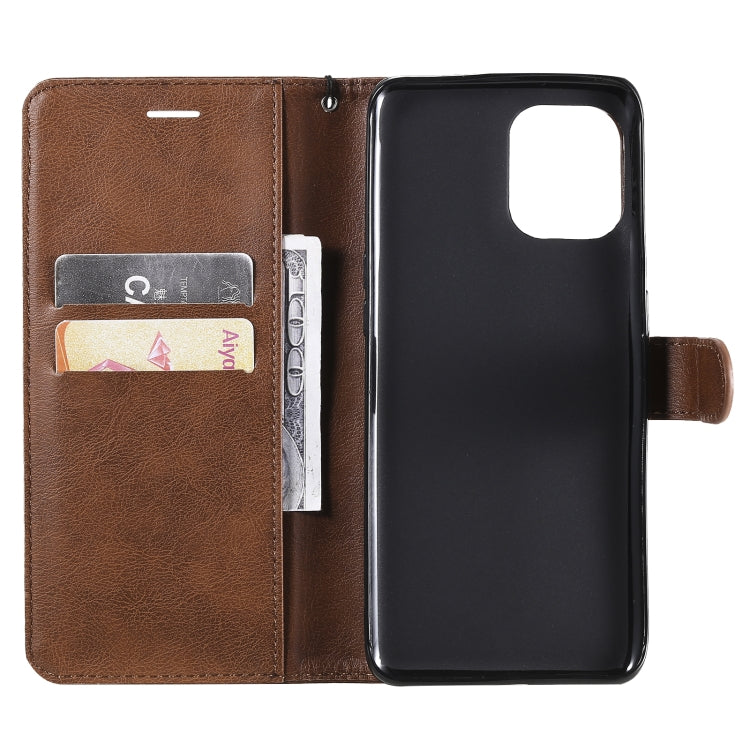 For OPPO Find X3 / Find X3 Pro Solid Color Horizontal Flip Protective Leather Case with Holder & Card Slots & Wallet & Photo Frame & Lanyard(Brown) by buy2fix