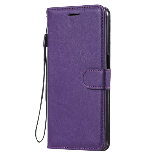 For OPPO A93 5G / A54 5G / A74 5G Solid Color Horizontal Flip Protective Leather Case with Holder & Card Slots & Wallet & Photo Frame & Lanyard(Purple) - OPPO Cases by buy2fix | Online Shopping UK | buy2fix
