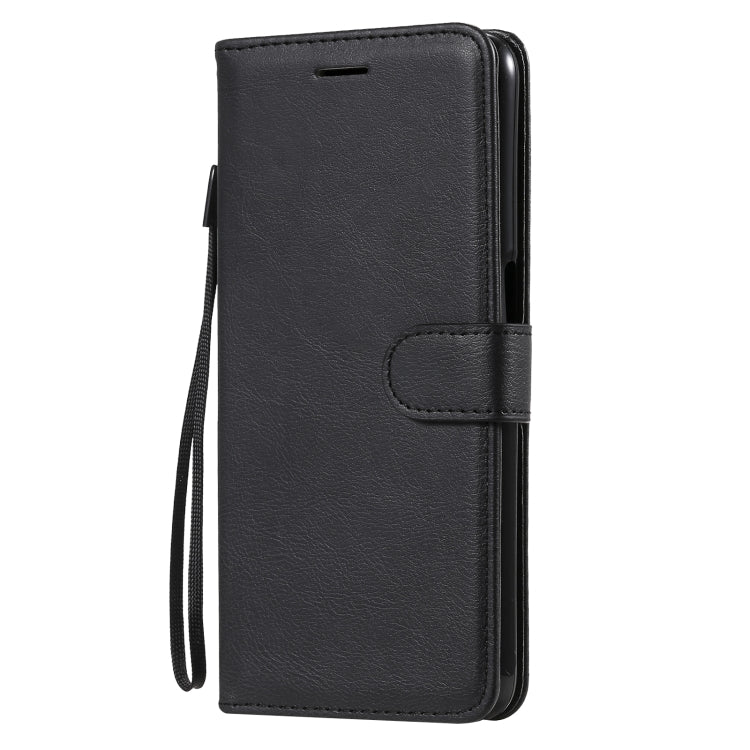 For OPPO A93 5G / A54 5G / A74 5G Solid Color Horizontal Flip Protective Leather Case with Holder & Card Slots & Wallet & Photo Frame & Lanyard(Black) by buy2fix