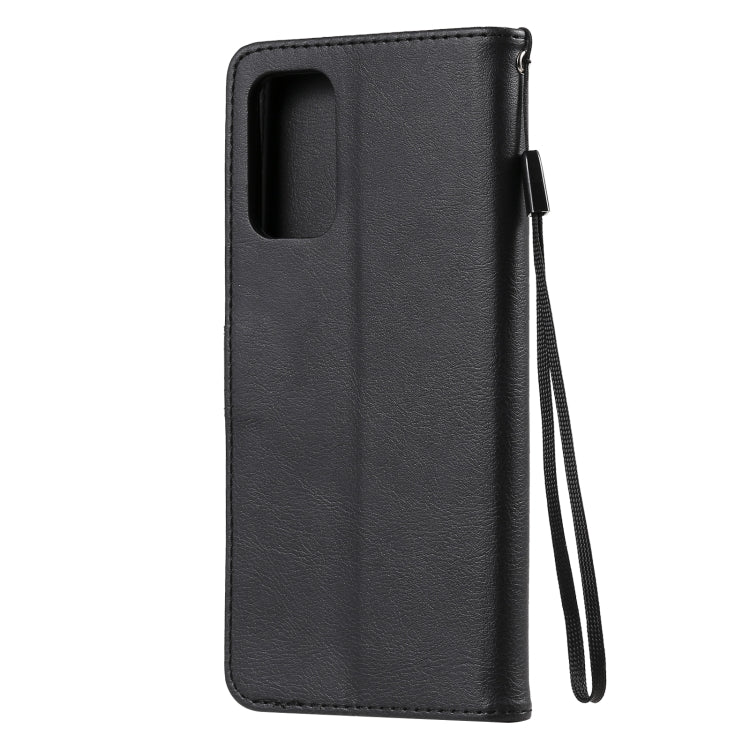 For OPPO A93 5G / A54 5G / A74 5G Solid Color Horizontal Flip Protective Leather Case with Holder & Card Slots & Wallet & Photo Frame & Lanyard(Black) by buy2fix