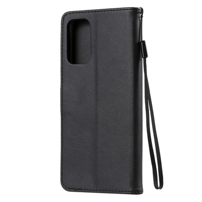 For OPPO A93 5G / A54 5G / A74 5G Solid Color Horizontal Flip Protective Leather Case with Holder & Card Slots & Wallet & Photo Frame & Lanyard(Black) by buy2fix