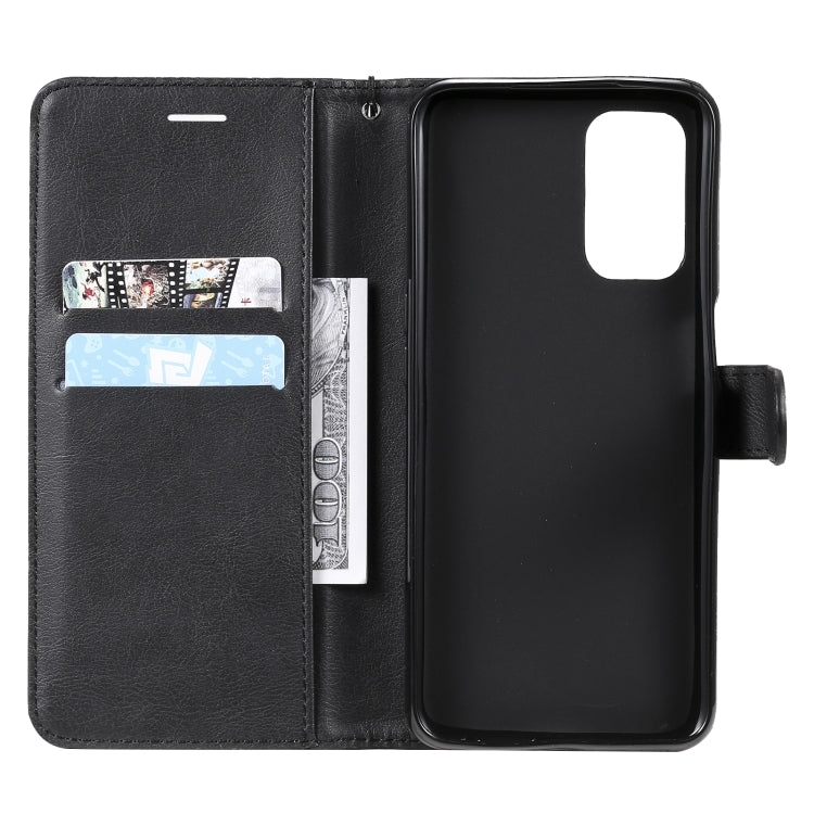 For OPPO A93 5G / A54 5G / A74 5G Solid Color Horizontal Flip Protective Leather Case with Holder & Card Slots & Wallet & Photo Frame & Lanyard(Black) by buy2fix