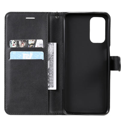 For OPPO A93 5G / A54 5G / A74 5G Solid Color Horizontal Flip Protective Leather Case with Holder & Card Slots & Wallet & Photo Frame & Lanyard(Black) by buy2fix