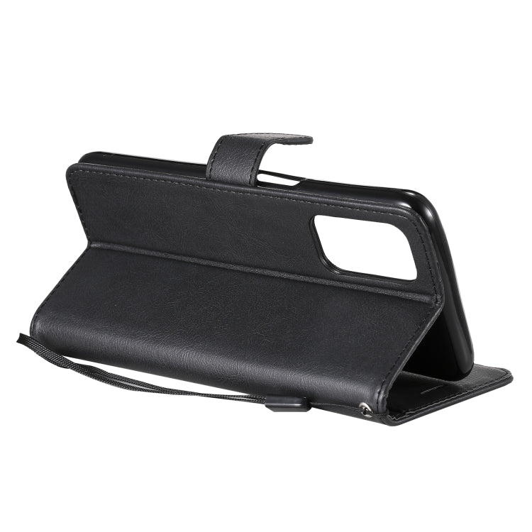 For OPPO A93 5G / A54 5G / A74 5G Solid Color Horizontal Flip Protective Leather Case with Holder & Card Slots & Wallet & Photo Frame & Lanyard(Black) by buy2fix