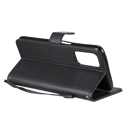 For OPPO A93 5G / A54 5G / A74 5G Solid Color Horizontal Flip Protective Leather Case with Holder & Card Slots & Wallet & Photo Frame & Lanyard(Black) by buy2fix